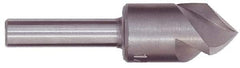 M.A. Ford - 2" Head Diam, 3/4" Shank Diam, 3 Flute 60° High Speed Steel Countersink - Bright Finish, 4-1/4" OAL, 0.6" Nose Diam, Single End, Straight Shank, Right Hand Cut - All Tool & Supply