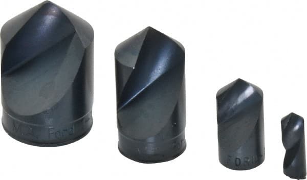 M.A. Ford - 4 Piece, 1/4 to 1" Head Diam, 100° Included Angle, Single End Countersink Set - All Tool & Supply