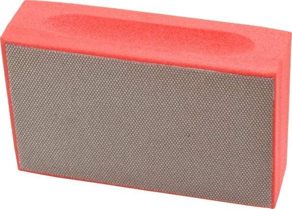 3M - Very Fine Grade, 74 Grit, Diamond Hand Pad - Red, 2-1/4" Wide x 3-3/4" Long, Coated - All Tool & Supply