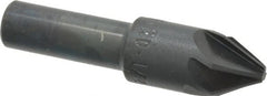 M.A. Ford - 1/2" Head Diam, 3/8" Shank Diam, 6 Flute 60° High Speed Steel Countersink - All Tool & Supply