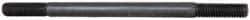 Value Collection - 1/2-13 8" OAL Equal Double Threaded Stud - Black Oxide Finish - All Tool & Supply