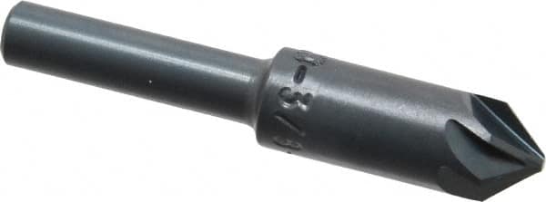 M.A. Ford - 3/8" Head Diam, 1/4" Shank Diam, 6 Flute 82° High Speed Steel Countersink - All Tool & Supply