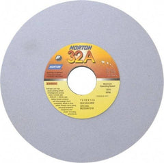 Norton - 7" Diam x 1-1/4" Hole x 1/2" Thick, L Hardness, 120 Grit Surface Grinding Wheel - Aluminum Oxide, Type 1, Fine Grade, 3,600 Max RPM, Vitrified Bond, No Recess - All Tool & Supply