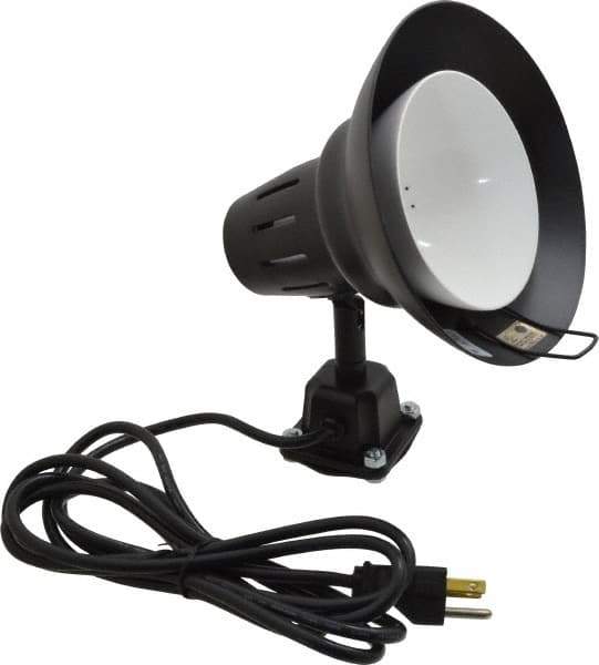 Electrix - Direct Mounted, Incandescent, Black, General Purpose Task Light - 100 Watt, 120 Volt, Nonmagnifying - All Tool & Supply