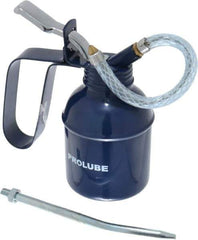 PRO-LUBE - 200 mL Capcity, 6" Long Flexible Spout, Lever-Type Oiler - Brass Pump, Steel Body, Powder Coated - All Tool & Supply