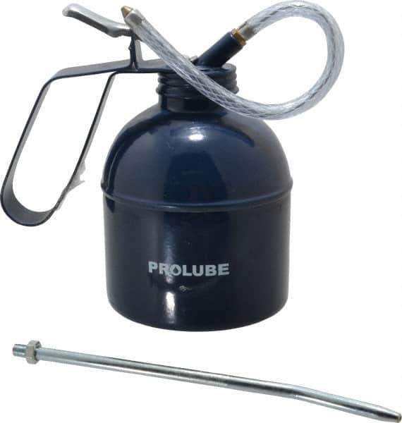 PRO-LUBE - 1,000 mL Capcity, 8" Long Flexible Spout, Lever-Type Oiler - Brass Pump, Steel Body, Powder Coated - All Tool & Supply