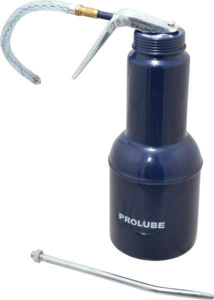 PRO-LUBE - 500 mL Capcity, 6 (Rigid), 7 (Flexible)" Long Flexible/Rigid Spout, Pistol-Grip Oiler - Brass Pump, Steel Body, Powder Coated - All Tool & Supply