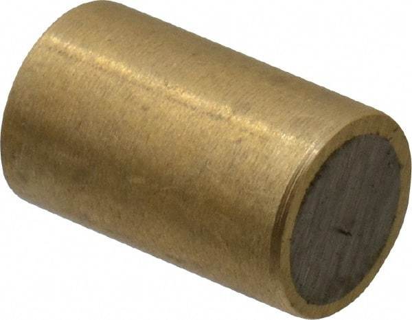 Mag-Mate - 5/16" Diam x 1/2" High, 0.18 Lb Average & 0.35 Lb Max Pull Force, Brass Alnico Shielded Magnet - 800°F Max Operating Temp, 0.032" Wall Thickness - All Tool & Supply