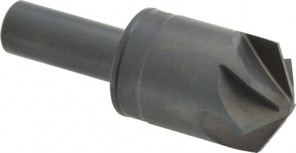 M.A. Ford - 1" Head Diam, 1/2" Shank Diam, 6 Flute 120° High Speed Steel Countersink - All Tool & Supply