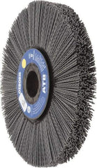 Osborn - 8" OD, 1-1/4" Arbor Hole, Crimped Nylon Wheel Brush - 1" Face Width, 2-1/4" Trim Length, 0.04" Filament Diam, 3,600 RPM - All Tool & Supply