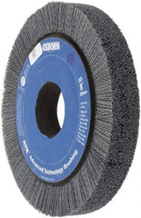 Osborn - 8" OD, 2" Arbor Hole, Crimped Nylon Wheel Brush - 1" Face Width, 1-1/4" Trim Length, 0.022" Filament Diam, 3,600 RPM - All Tool & Supply