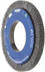 Osborn - 12" OD, 5-1/4" Arbor Hole, Crimped Nylon Wheel Brush - 1" Face Width, 1-1/4" Trim Length, 0.035" Filament Diam, 1,800 RPM - All Tool & Supply