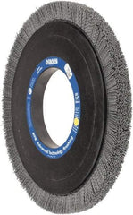 Osborn - 14" OD, 5-1/4" Arbor Hole, Crimped Nylon Wheel Brush - 1" Face Width, 1-1/4" Trim Length, 0.04" Filament Diam, 1,800 RPM - All Tool & Supply