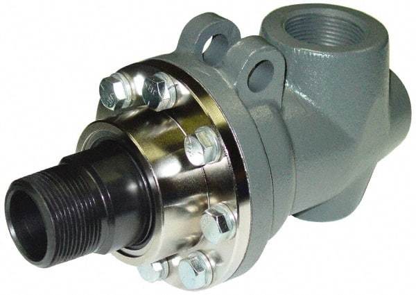 Barco - 1-1/2 NPT Right Hand Rotor Thread, 1-1/2" NPT Port, 9-1/16" Body Length, Dual Flow, High Temperature (Hot Oil), Rotary Union - 300 Max RPM, 100 Max Hot Oil psi - All Tool & Supply