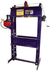 Omega Lift Equipment - 100 Ton Hydraulic Shop Press - 10 Inch Stroke, 1 HP, Single Phase - All Tool & Supply