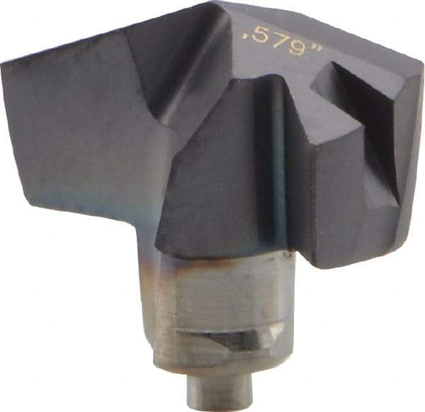 Iscar - Series ICM, 14.71mm Diam Grade IC908 140° Replaceable Drill Tip - Carbide, TiAlN Finish, 14 Seat Size - All Tool & Supply