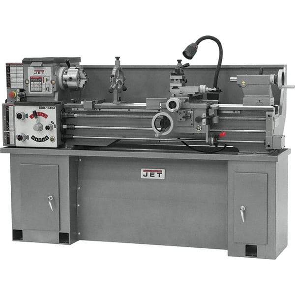 Jet - 13" Swing, 120" Between Centers, 230 Volt, Single Phase Bench Lathe - 5MT Taper, 2 hp, 70 to 1,600 RPM, 1-3/8" Bore Diam - All Tool & Supply