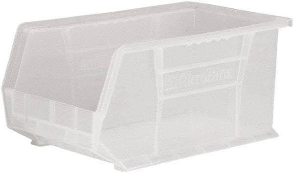 Akro-Mils - 60 Lb. Load Capacity, 14-3/4" Deep, Clear Polymer Hopper Stacking Bin - 7" High x 8-1/4" Wide x 14-3/4" Long - All Tool & Supply