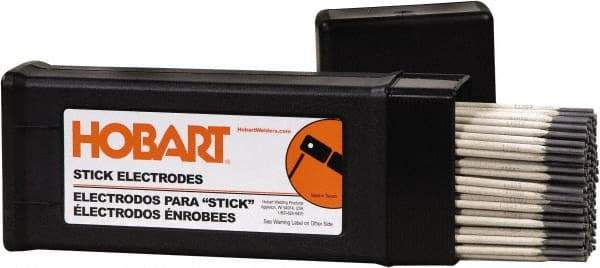 Hobart Welding Products - 14" Long, 5/32" Diam, Mild Steel Arc Welding Electrode - E6011 - Exact Industrial Supply