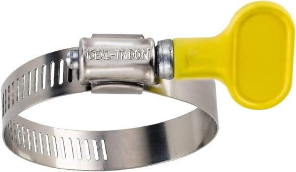 IDEAL TRIDON - SAE Size 48, 2-1/2 to 3-1/2" Diam, Stainless Steel Turn-Key Worm Drive Clamp - 1/2" Wide, Material Grade 201, Series 5Y - All Tool & Supply