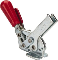 De-Sta-Co - 295 Lb Holding Capacity, Horizontal Handle, Manual Hold Down Toggle Clamp - 58° Handle Movement, 71° Bar Opening, U-Bar, Flanged Base, Electro-Plated Zinc, Carbon Steel - All Tool & Supply