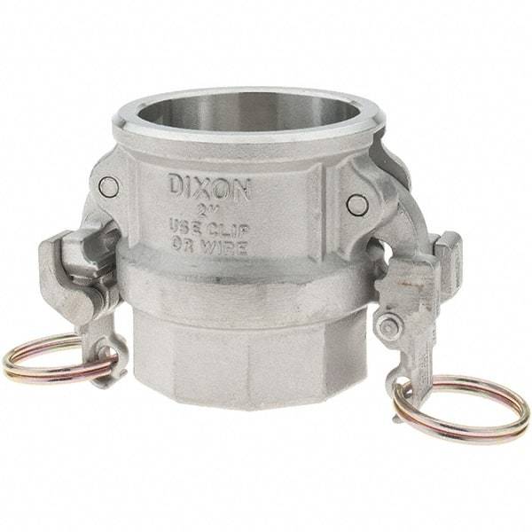 Dixon Valve & Coupling - 2" Stainless Steel Cam & Groove Suction & Discharge Hose Female Coupler Female NPT Thread - Part D, 2" EZ Boss-Lock Thread, 250 Max psi - All Tool & Supply