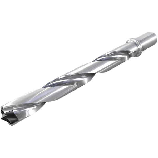 Iscar - 1-1/2 to 1-17/32" Diam, 1.5xD, 2.24" Max Drill Depth, 1-1/4" Shank Diam, 6.33" OAL, Replaceable Tip Drill - HFP-IQ Insert, 38 Seat Size, DFN Toolholder, Series ChamIOdrill - All Tool & Supply