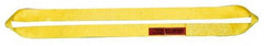 Lift-All - 5' Long x 2" Wide, 4,800 Lb Vertical Capacity, 1 Ply, Nylon Web Sling - 3,800 Lb Choker Capacity, Yellow - All Tool & Supply