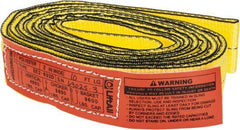 Lift-All - 10' Long x 2" Wide, 4,800 Lb Vertical Capacity, 2 Ply, Nylon Web Sling - 3,800 Lb Choker Capacity, Yellow - All Tool & Supply