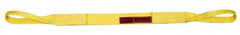 Lift-All - 8' Long x 3" Wide, 6,600 Lb Vertical Capacity, 2 Ply, Nylon Web Sling - 5,200 Lb Choker Capacity, Yellow - All Tool & Supply