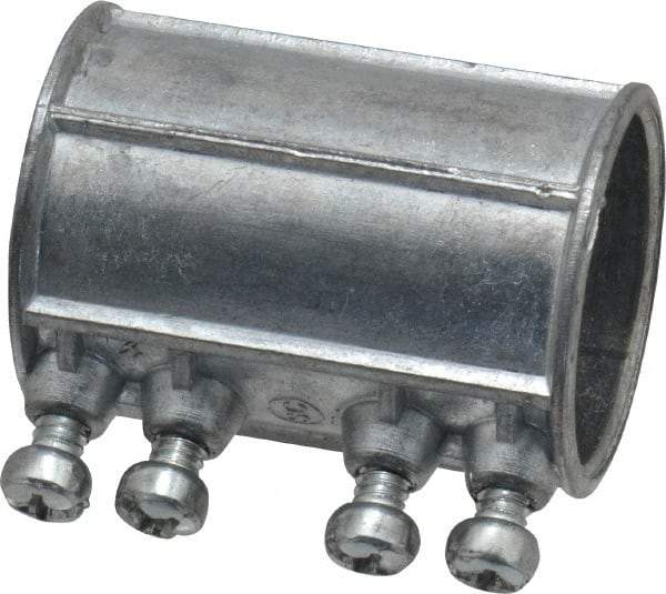 Thomas & Betts - 1-1/4" Trade, Die Cast Zinc Set Screw EMT Conduit Coupling - Noninsulated - All Tool & Supply