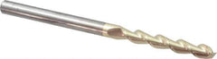 Accupro - 3/8", 2-1/2" LOC, 3/8" Shank Diam, 6" OAL, 2 Flute, Solid Carbide Square End Mill - Single End, ZrN Finish, Spiral Flute, 45° Helix, Centercutting, Right Hand Cut, Right Hand Flute - All Tool & Supply