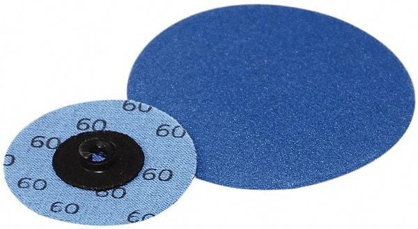 Superior Abrasives - 3" Disc Diam, 60 Grit, Zirconia Alumina Quick Change Disc - Type S Attaching System, Coated, Medium Grade - All Tool & Supply