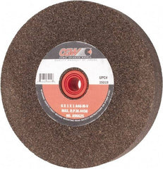 Camel Grinding Wheels - 46 Grit Aluminum Oxide Bench & Pedestal Grinding Wheel - 6" Diam x 1" Hole x 1" Thick, 4456 Max RPM, M Hardness, Coarse Grade , Vitrified Bond - All Tool & Supply