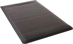 Wearwell - 5 Ft. Long x 3 Ft. Wide x 9/16 Inch Thick, Vinyl Diamond Plate Surface Pattern, Electrically Conductive Antistatic Matting - 1 x 106 to 8 x 106 Ohm Surface to Surface, 5 x 105 to 1 x 107 Ohm Surface to Ground Resistivity, Black - All Tool & Supply