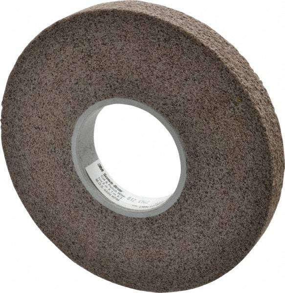 3M - 8" Diam, 1" Face Width, 3" Center Hole, Fine Grade, Aluminum Oxide Deburring Wheel - Convolute, Hard Density 7 Grade, 4,500 RPM - All Tool & Supply