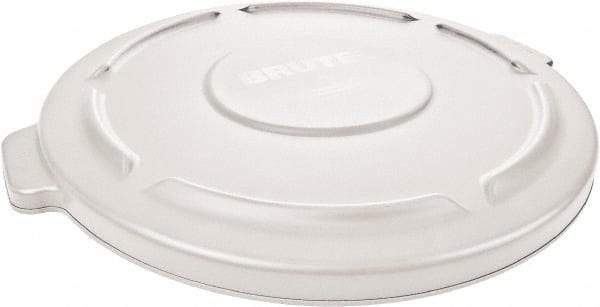 Rubbermaid - Round Lid for Use with 20 Gal Round Trash Cans - White, Polyethylene, For Brute Trash Cans - All Tool & Supply