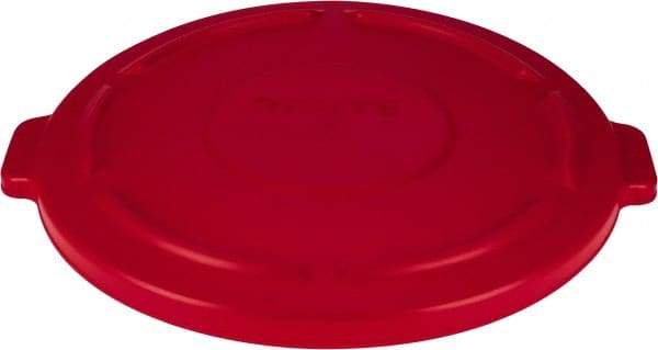 Rubbermaid - Round Lid for Use with 44 Gal Round Trash Cans - Red, Polyethylene, For Brute Trash Cans - All Tool & Supply