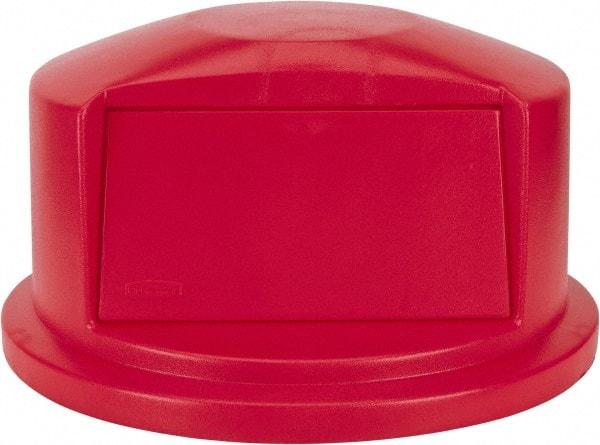 Rubbermaid - Round Lid for Use with 32 Gal Round Trash Cans - Red, Polyethylene, For 2632 Brute Trash Cans - All Tool & Supply