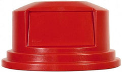 Rubbermaid - Round Lid for Use with 55 Gal Round Trash Cans - Red, Polyethylene, For 2655 Brute Trash Cans - All Tool & Supply