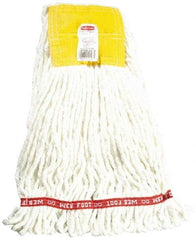 Rubbermaid - 5" Yellow Head Band, Small Blended Fiber Loop End Mop Head - 4 Ply, Use for General Purpose - All Tool & Supply