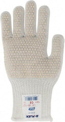 SHOWA - Size S (7), ANSI Cut Lvl 4, Puncture Lvl 1, Abrasion Lvl 2, Rubber Coated Cut Resistant Gloves - Palm & Fingers Coated, Knit Wrist, White, Ambidextrous - All Tool & Supply