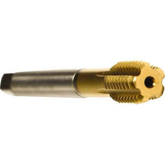 Emuge - 3/4-10 UNC 2BX Modified Bottoming Thread Forming Tap - Cobalt, TiN Finish, 4.921" OAL, 0.984" Thread Length, Right Hand Thread, Series Druck - All Tool & Supply