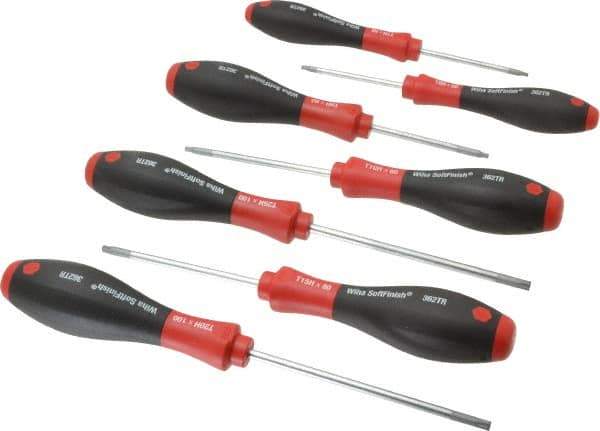 Wiha - 7 Piece TR7 to TR25 Ergonomic Handle Torx Driver Set - TR7, TR8, TR9, TR10, TR15, TR20, TR25 - All Tool & Supply