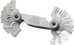 SPI - 51 Leaf, 4 to 84 TPI Range, Steel Screw Pitch Gage - 60° Thread Angle - All Tool & Supply