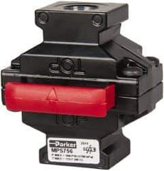 Parker - 3/8" NPT Safety Lockout Valve - 3-Way, 3 Position, Slide Valve, 8.3 CV Rate, 250 Max psi & 175°F Max Temp - All Tool & Supply