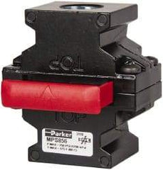 Parker - 1/2" NPT Safety Lockout Valve - 3-Way, 3 Position, Slide Valve, 15.7 CV Rate, 250 Max psi & 175°F Max Temp - All Tool & Supply