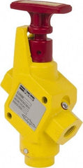 Parker - 1/2" NPT Safety Lockout Valve - 3-Way, 2 Position, Handle, 9.5 CV Rate, 250 Max psi & 160°F Max Temp - All Tool & Supply