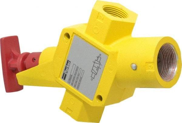 Parker - 1" NPT Safety Lockout Valve - 3-Way, 2 Position, Handle, 9.5 CV Rate, 250 Max psi & 160°F Max Temp - All Tool & Supply