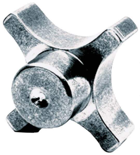 Gibraltar - 50.8mm Head Diam, 4 Point Lobed Knob - Aluminum - All Tool & Supply